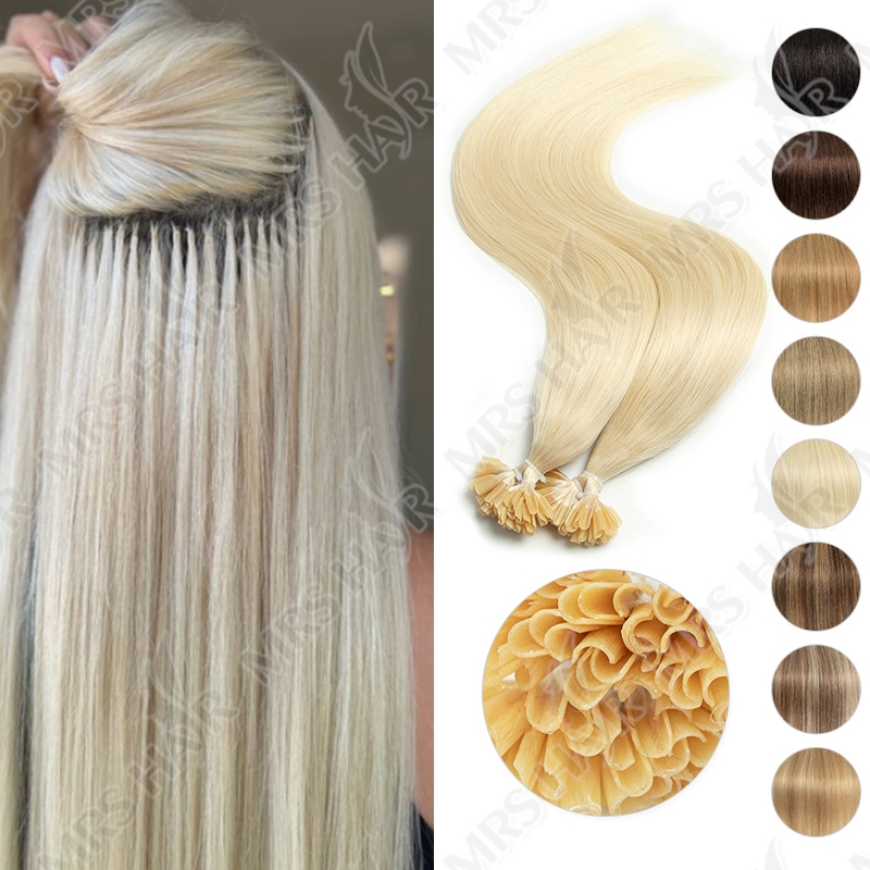 Nail Art Ombre - U Tip Fusion Hair Extensions Blond