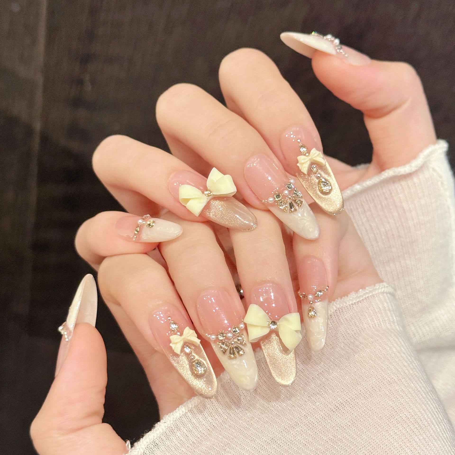Nail Art Press On - 10 stuks handgemaakte pers op nagels