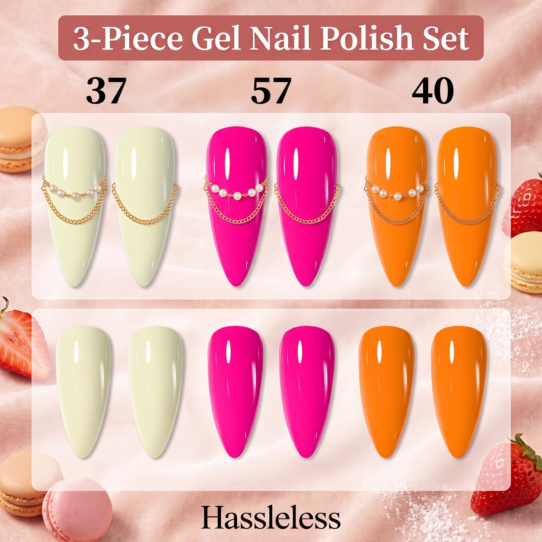 Gemakkelijke nagellakgelset, 3 - Nail Art Orange recensie en prijs