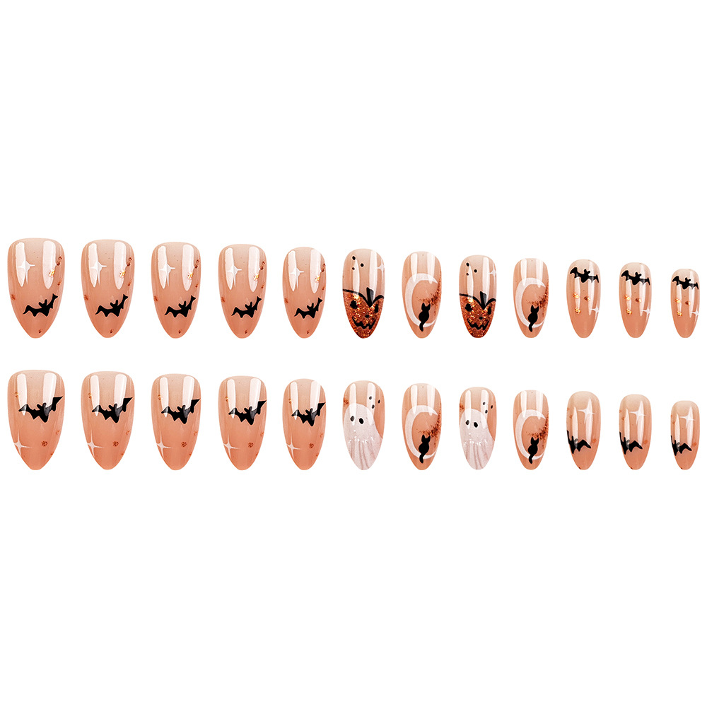 24 stuks eenvoudige amandelper - Nail Art Press On recensie en prijs