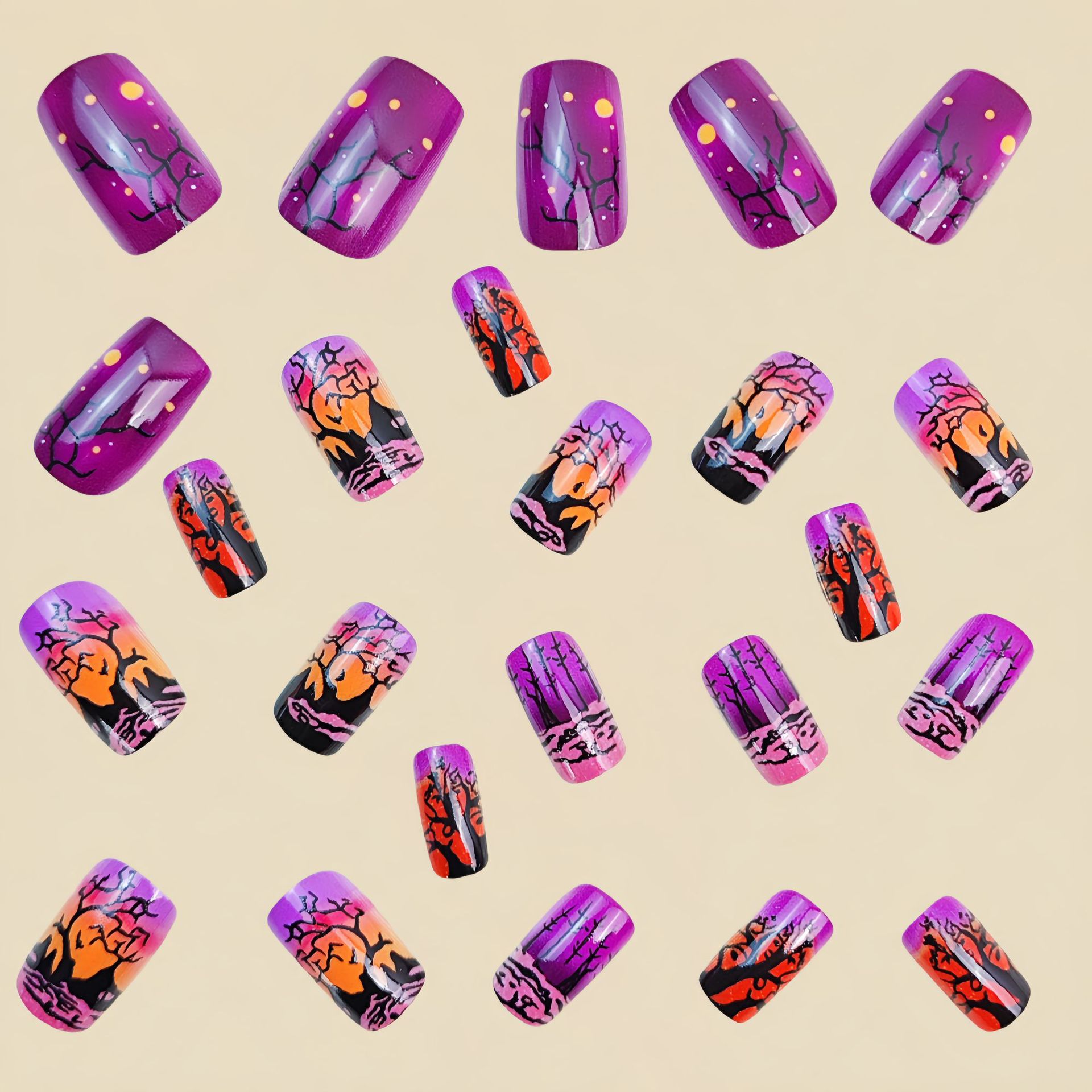 Medium vierkante kunstnagels v - Nail Art Orange recensie en prijs