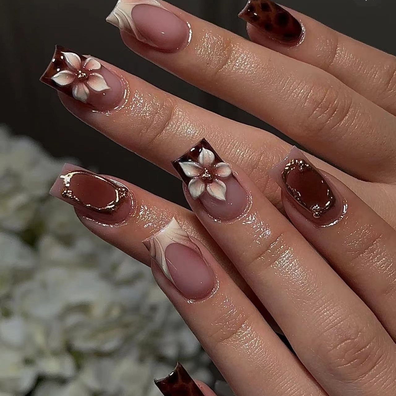 Korte vierkante nepnagels voor - Nail Art Press On recensie en prijs
