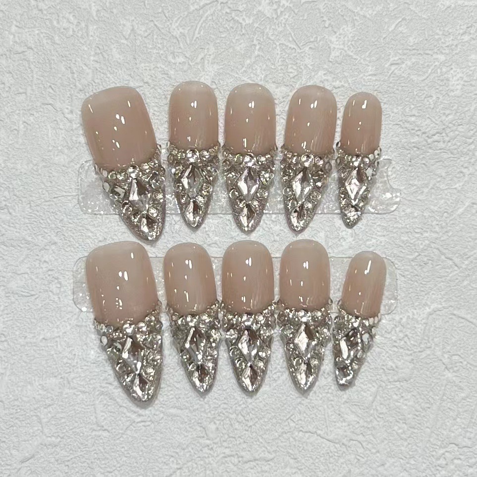 10 stuks opzetnagels met glitt - Nail Art Press On recensie en prijs