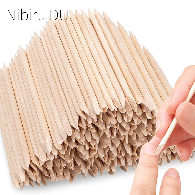 100/50 Stuks Oranje Houten Nag - Nail Art Orange recensie en prijs